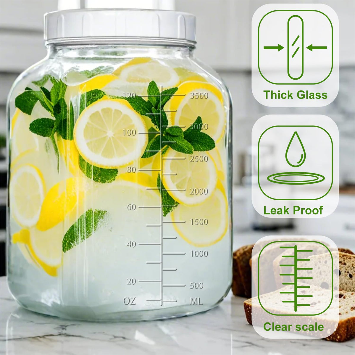 Galssmagic clear glass shows contents for quick freshness checks.