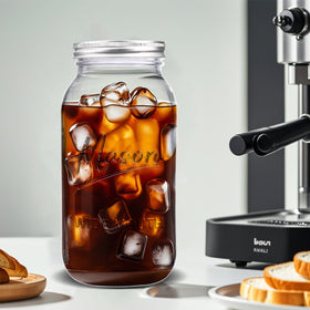 Galssmagic fermenting mason jar 64oz suited for starters and brines.