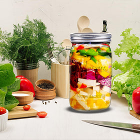 Galssmagic 32oz wide-mouth jar for centerpieces and decorative dry goods.