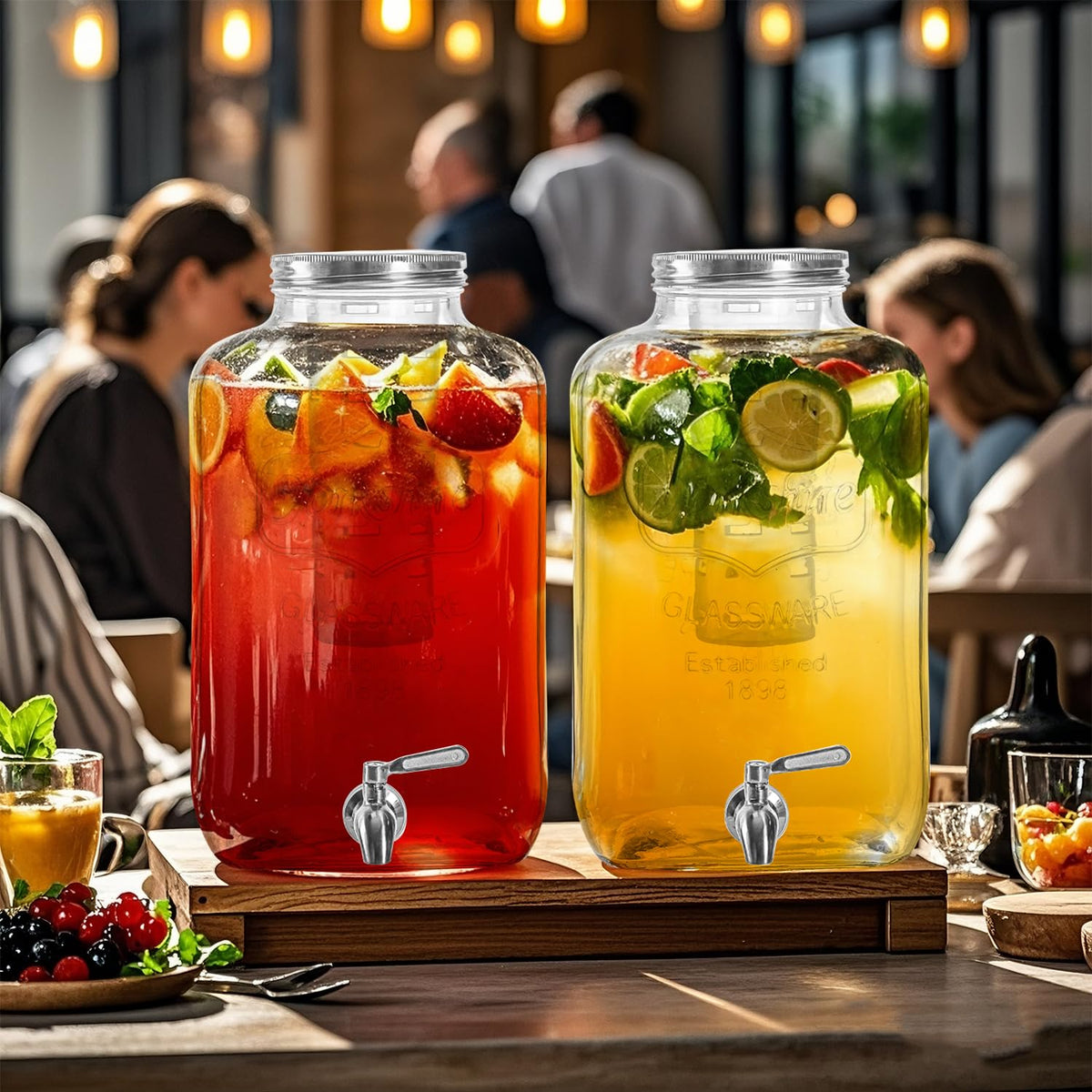 Galssmagic versatile dispenser for birthdays, BBQs, picnics, self-serve beverages.