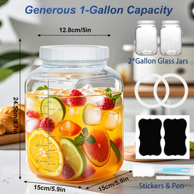Galssmagic two-pack wide-mouth jars ideal for bulk storage and easy filling.