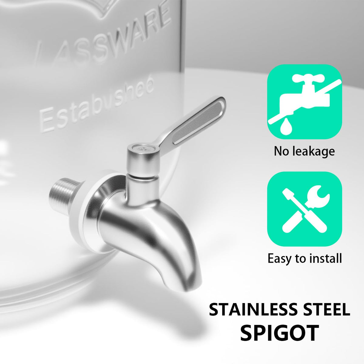 Galssmagic thick-glass construction for sturdy storage and hygienic presentation.