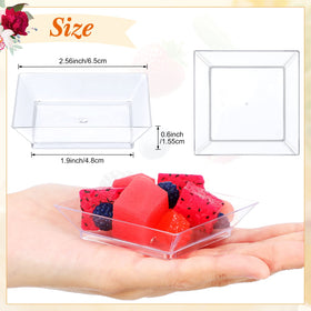 Gandeer 2.5 x 2.5 inch plates suitable for desserts and appetizers.