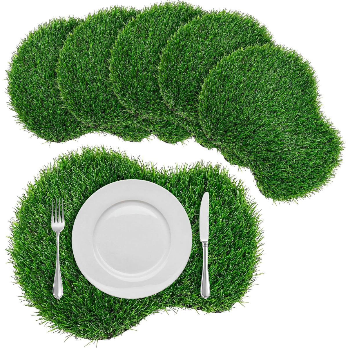 Gandeer golf grass placemat set for stylish party decor and durable reuse.