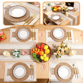 Gandeer non slip heat resistant placemats protect surfaces.