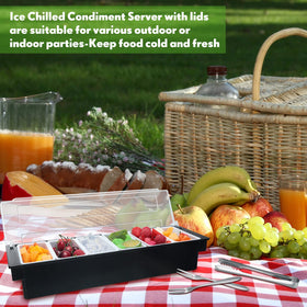 Gandeer portable garnish tray ideal for outdoor gatherings