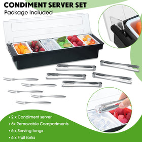 Gandeer removable chilled condiment server keeps sauces cool