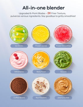 Ganiza Blender 1300W motor base delivering quick, lump-free smoothies.