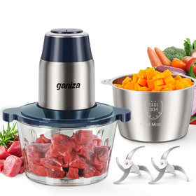 GANIZA food processor 8-cup glass bowl for precise chopping and baby food prep.