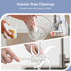 Ganiza Food Processor upgraded-button for easy one-handed operation and reduced fatigue