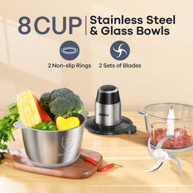 Ganiza vegetable chopper blade set speeds vegetable prep and nut chopping.