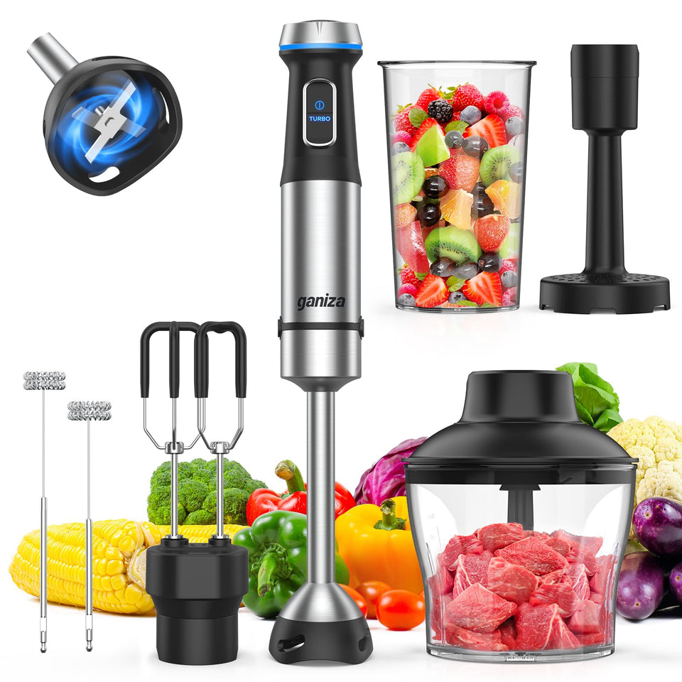 Ganiza immersion blender 6-in-1 set for versatile cooking and fast results