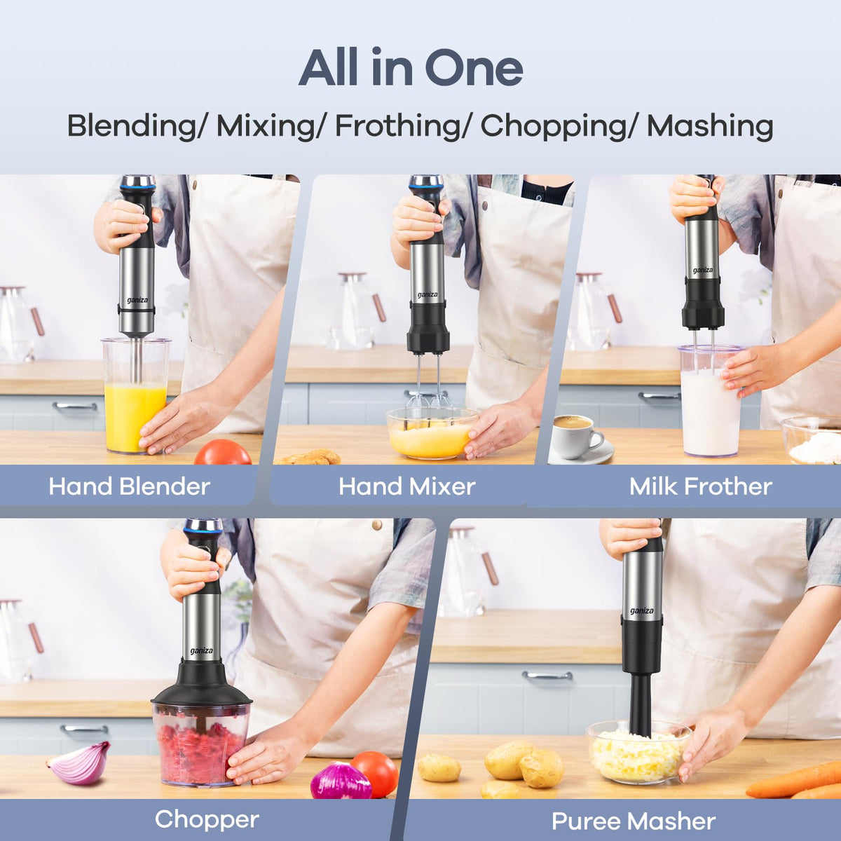 Ganiza immersion blender durable motor for reliable, long-lasting performance