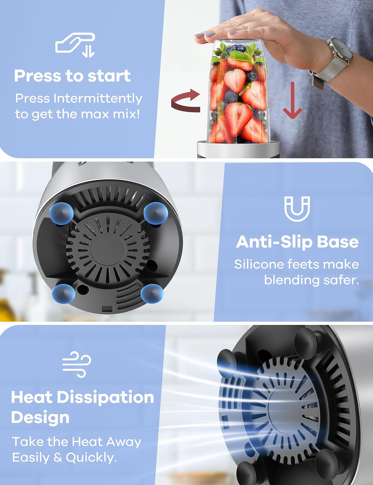 Ganiza portable cups in 24oz, 17oz, and 10oz sizes enable on-the-go sipping.