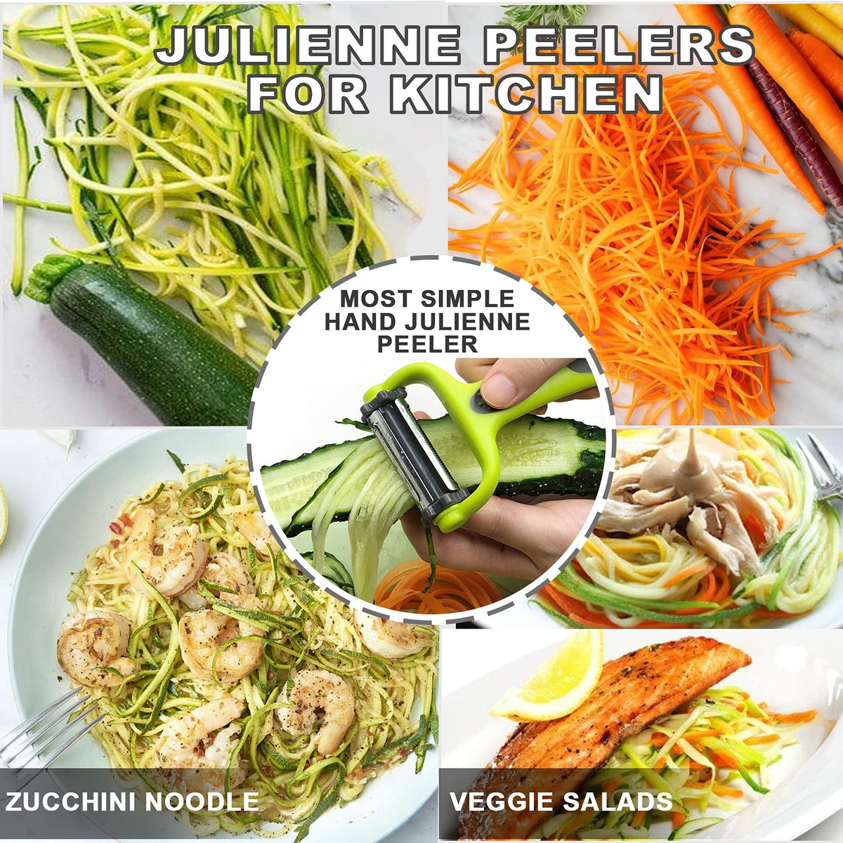 GANNK apple and veggie peeler handles multiple produce types
