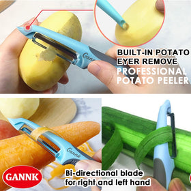 GANNK non-slip handle peeler stays secure when hands are wet