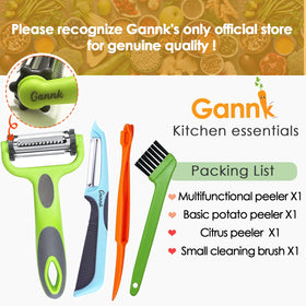 GANNK stainless steel blades stay sharp for long-lasting peeling