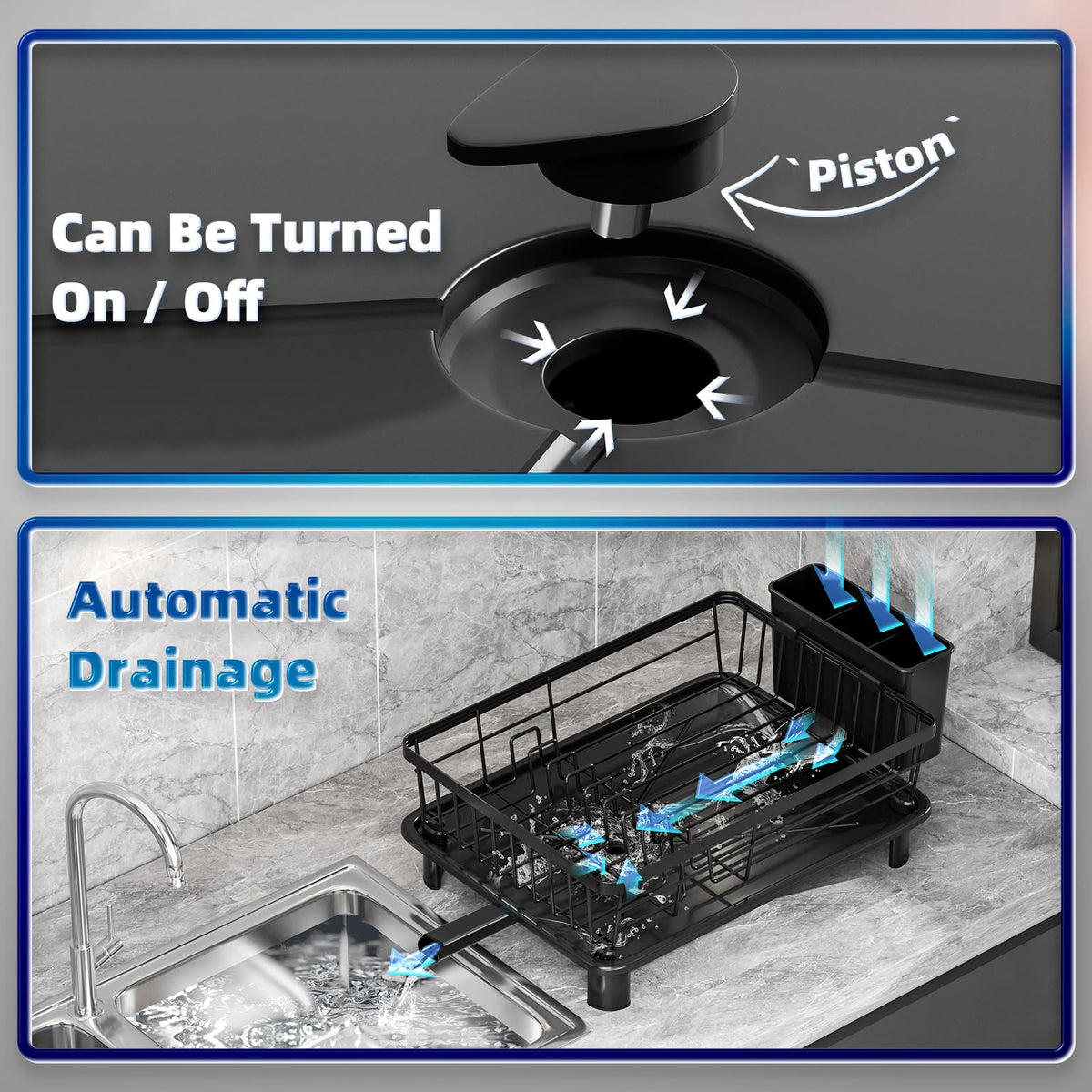 GAOKASE dish drying rack easy to assemble without tools