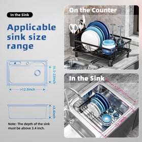 GAOKASE dish drying rack plate rack keeps plates neatly upright after washing