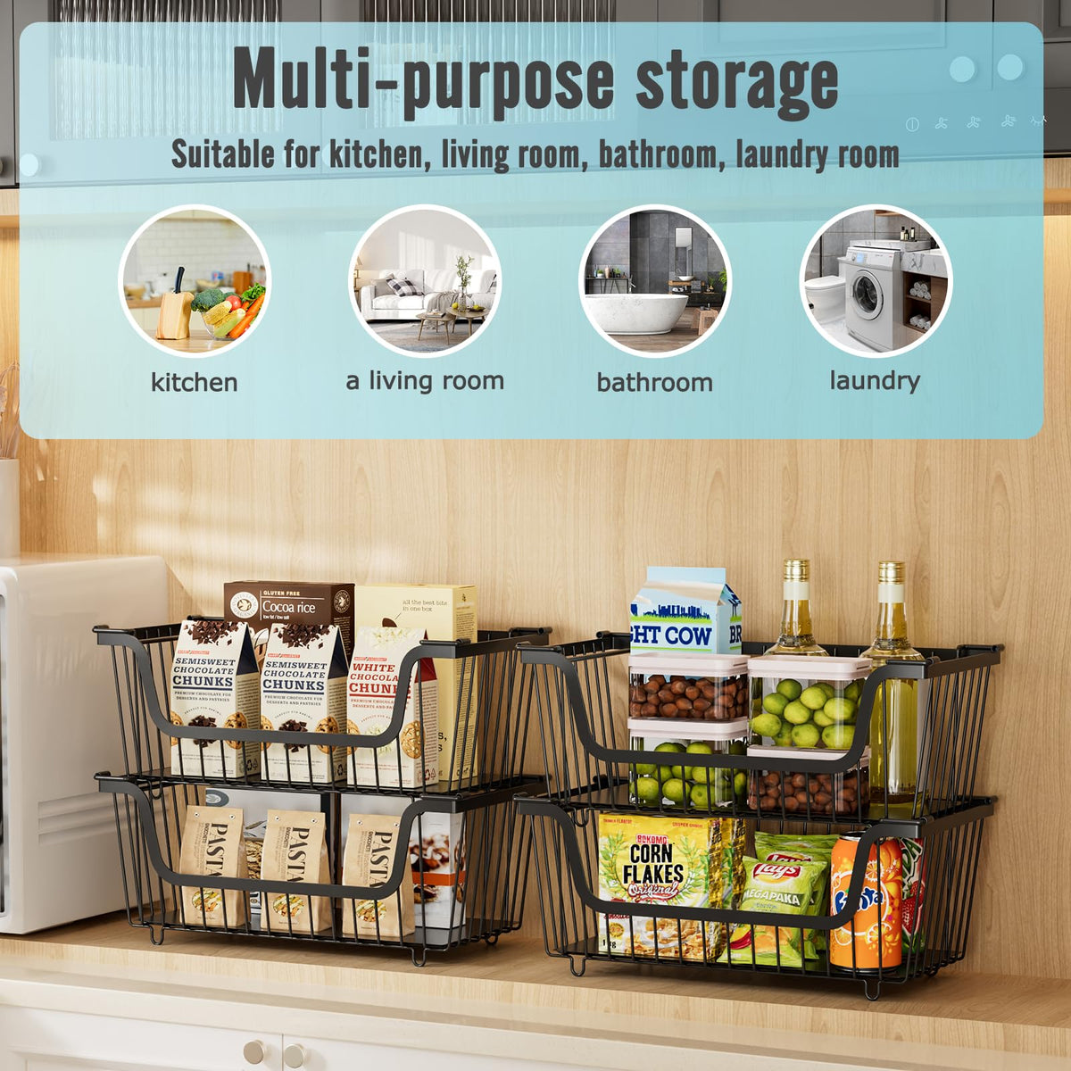 GAOKASE rotating handle stackable design for easy transport