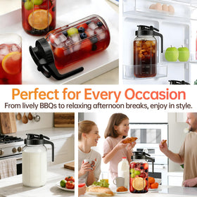 GAOSUMYBA leakproof glass pitcher preserves flavor and prevents spills