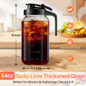 GAOSUMYBA wide-mouth pour-spout pitcher ideal for fruit and ice