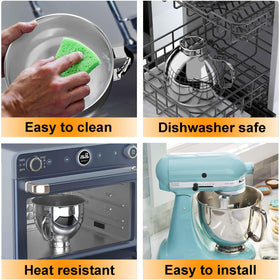 GAOZAILI dishwasher-safe and easy-to-clean stainless bowl.