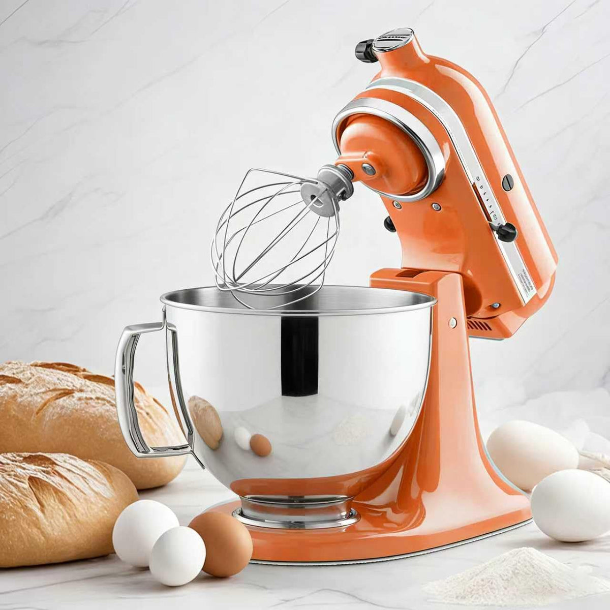 GAOZAILI stainless steel bowl compatible with KitchenAid tilt-head models.
