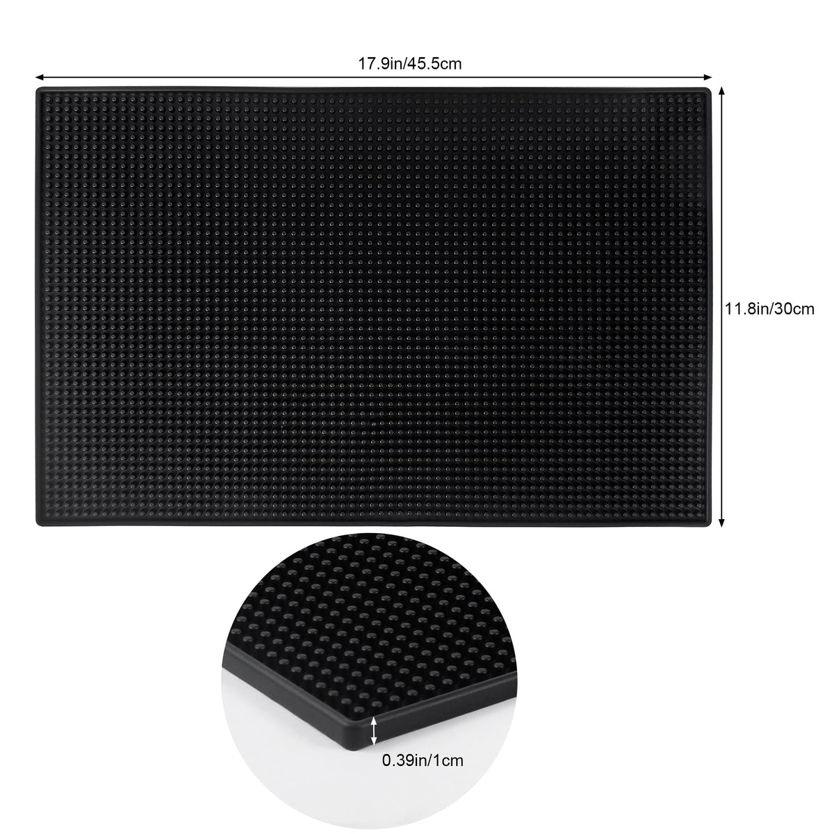 Garandad bar mat bristle-drying surface promotes quick air flow for damp glassware.