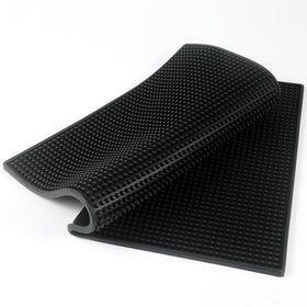 Garandad classic black bar mat fits various home bars and countertops.