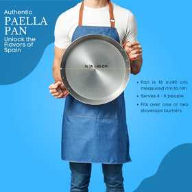 Garcima paella pan care guide included with pan for maintenance tips.