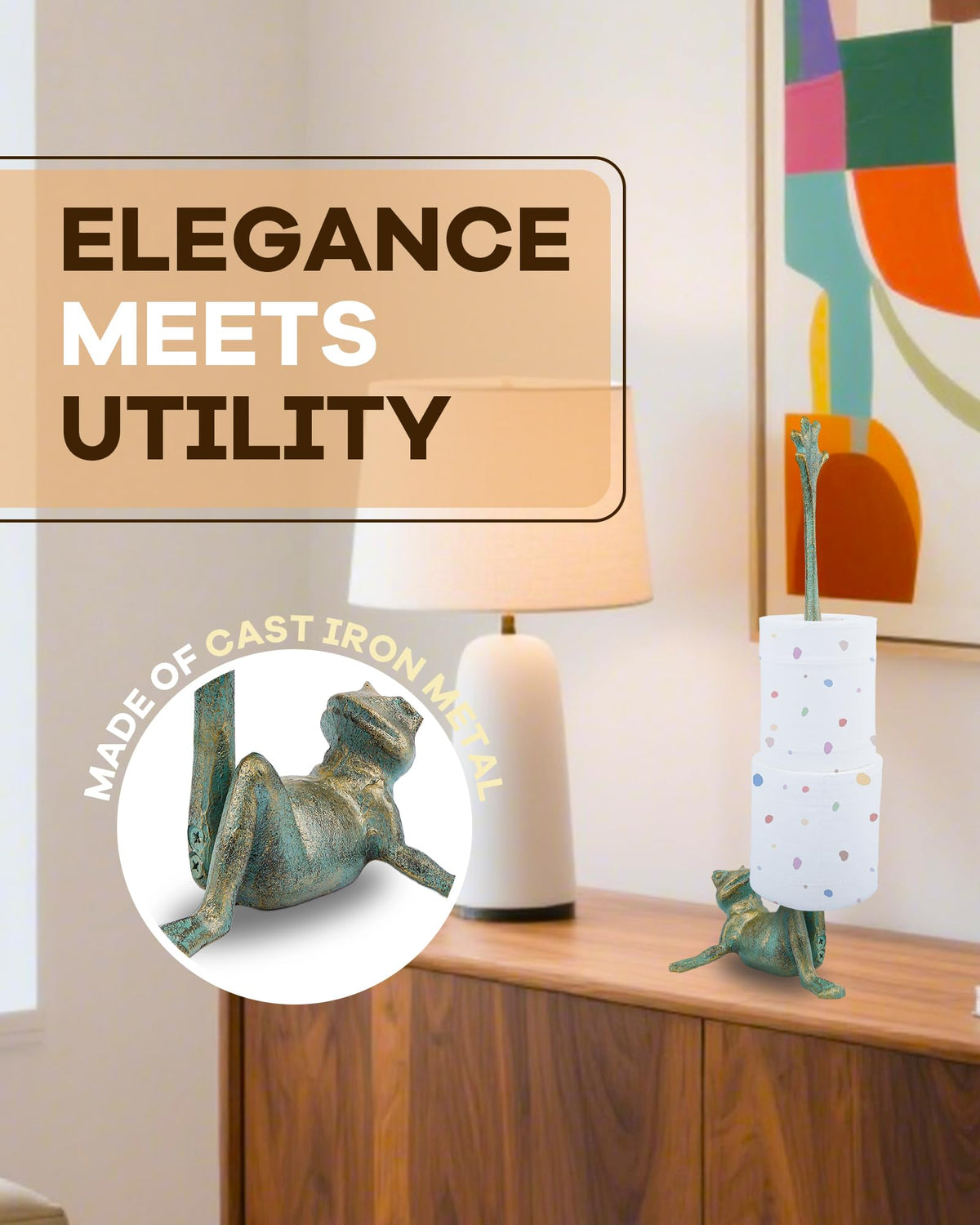 Gardmate frog in natural light highlighting golden-green finish.