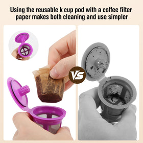 Removing disposable filter paper and quick rinse for next brew