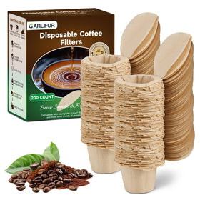 Garlifur k cup filters with lid ready for use in compatible brewers