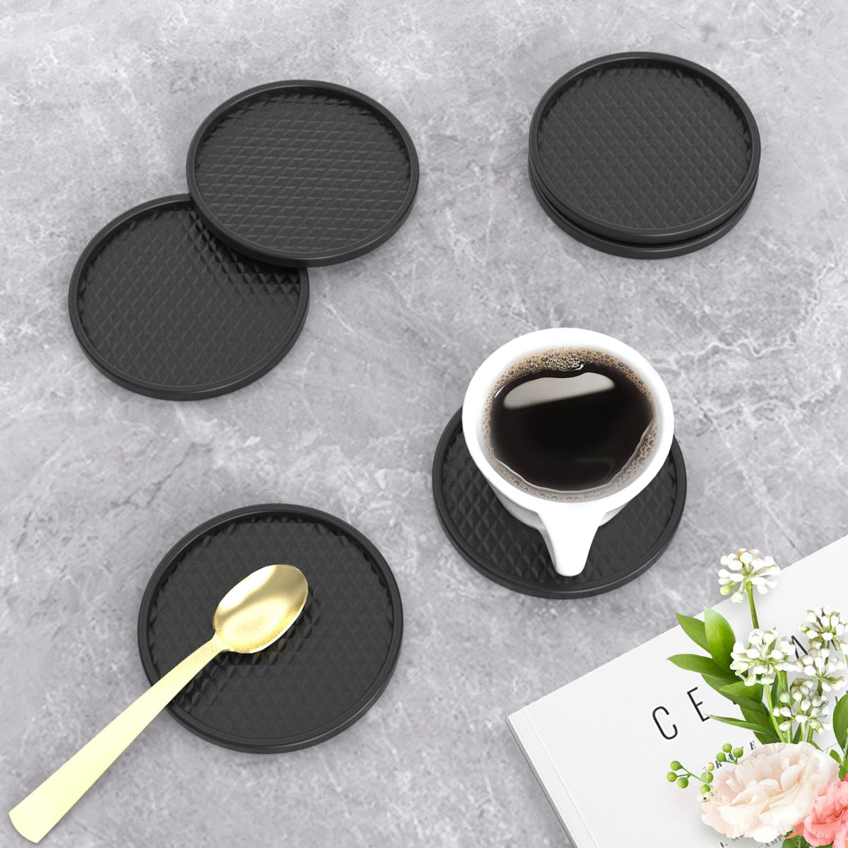 Garolue heat-resistant bar mat shields countertops from hot cups