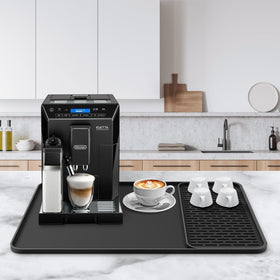 Garolue silicone coffee mat with detachable drying mat for air-drying coffee accessories.