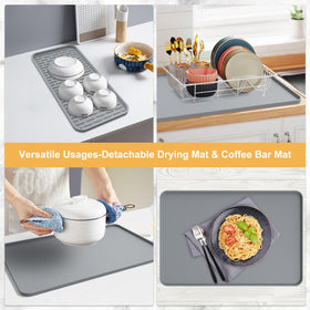 Garolue silicone coffee mat easy to clean with wipe or rinse.