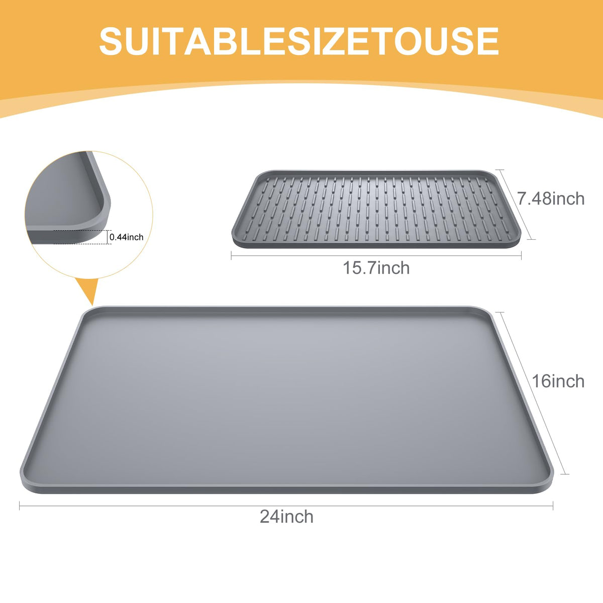 Garolue silicone coffee mat heat resistant surface protects countertops from heat and spills.