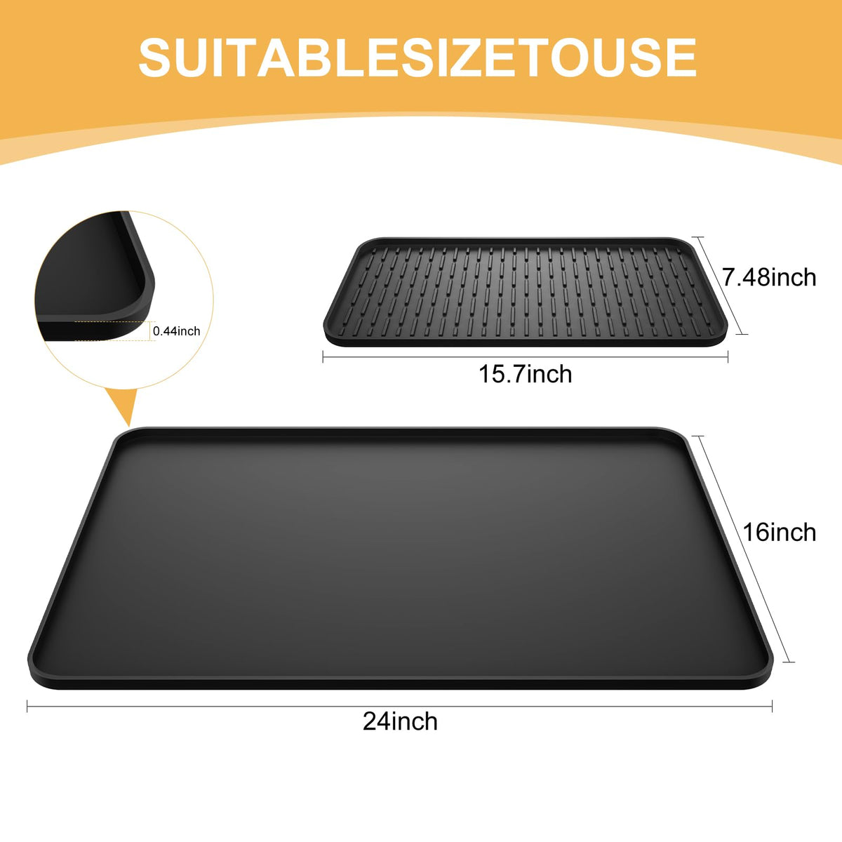 Garolue mat dampens vibrations for quieter coffee making.