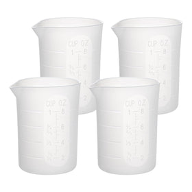 Gartful 250ml silicone measuring cups in a 4-pack for resin prep.