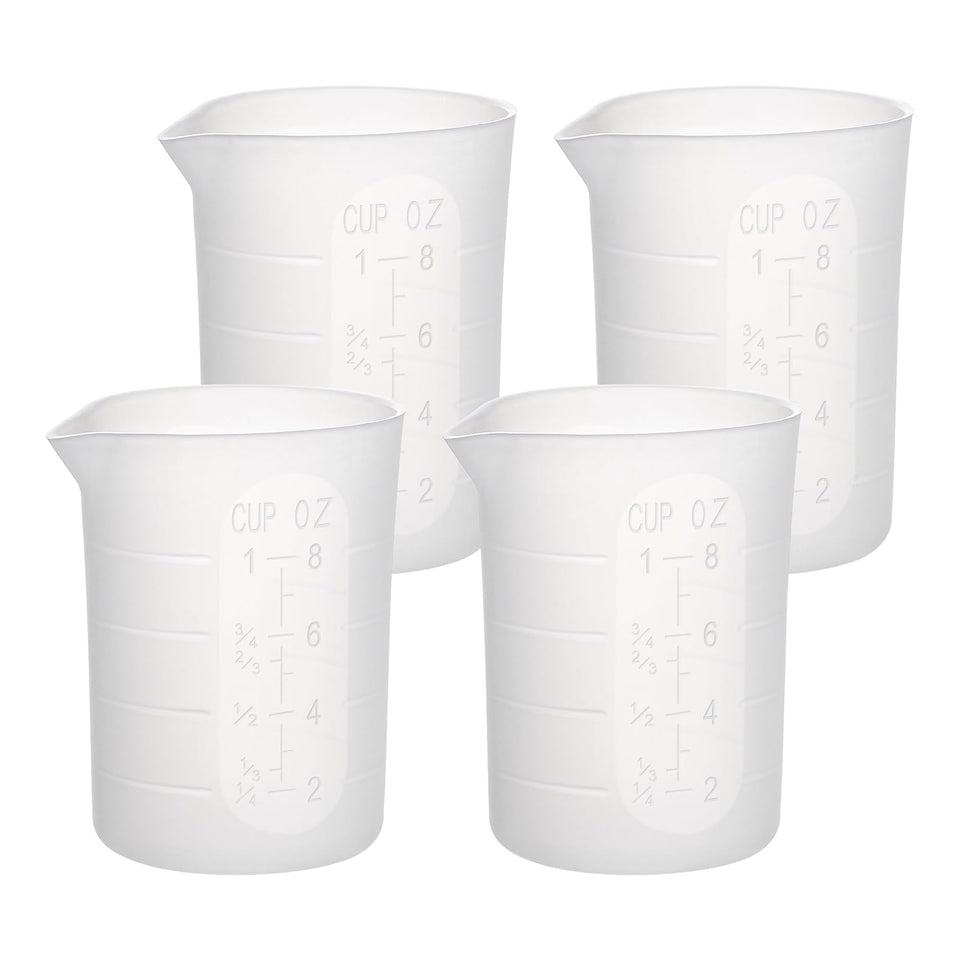 Gartful 250ml silicone measuring cups in a 4-pack for resin prep.