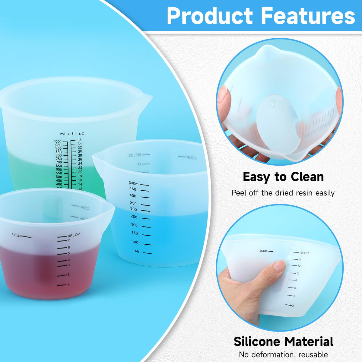 Gartful nonstick silicone surface cleans easily after crafts.