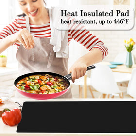 Gartful heat-resistant mat shields countertops from hot cookware.
