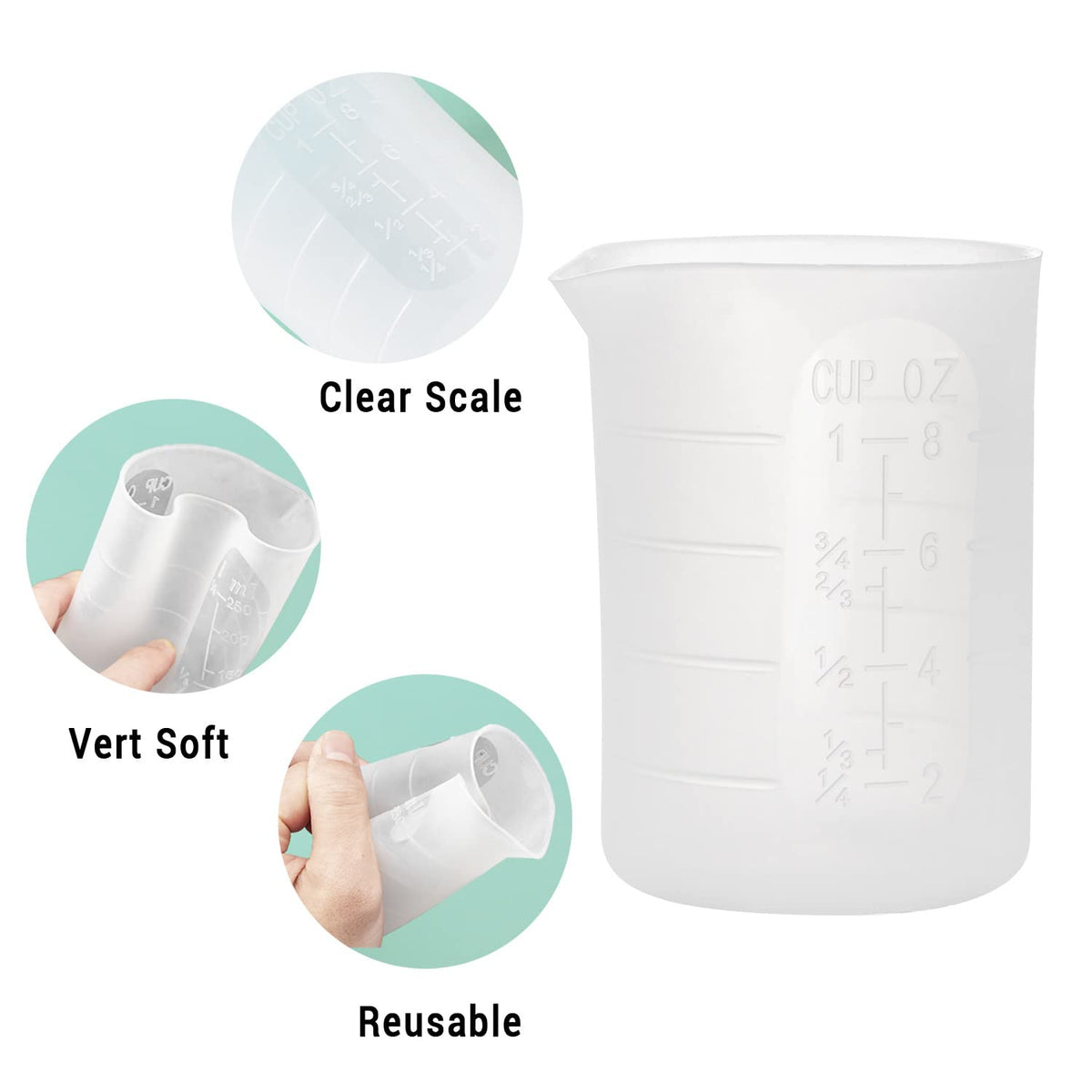Gartful resin and casting projects ready with versatile silicone cups.