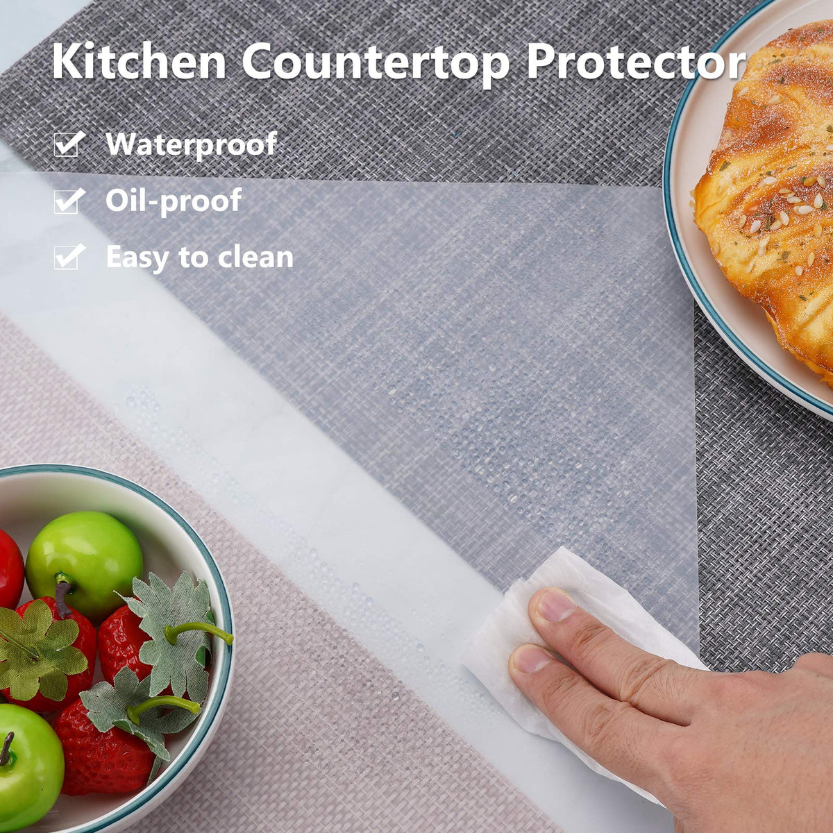 Gartful silicone mat used as placemat for meals.