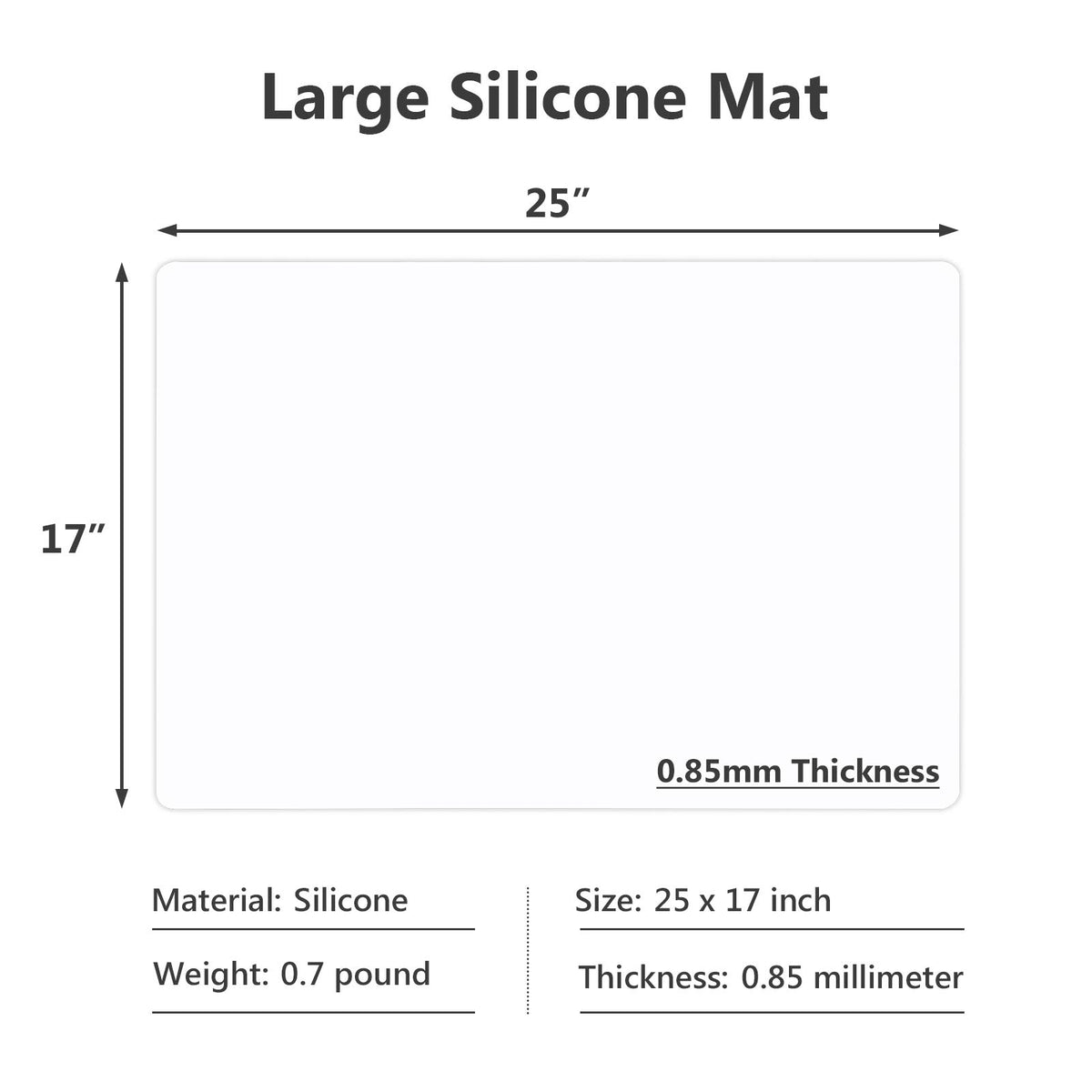 Gartful silicone mat shows non-slip bottom for stable counter placement.