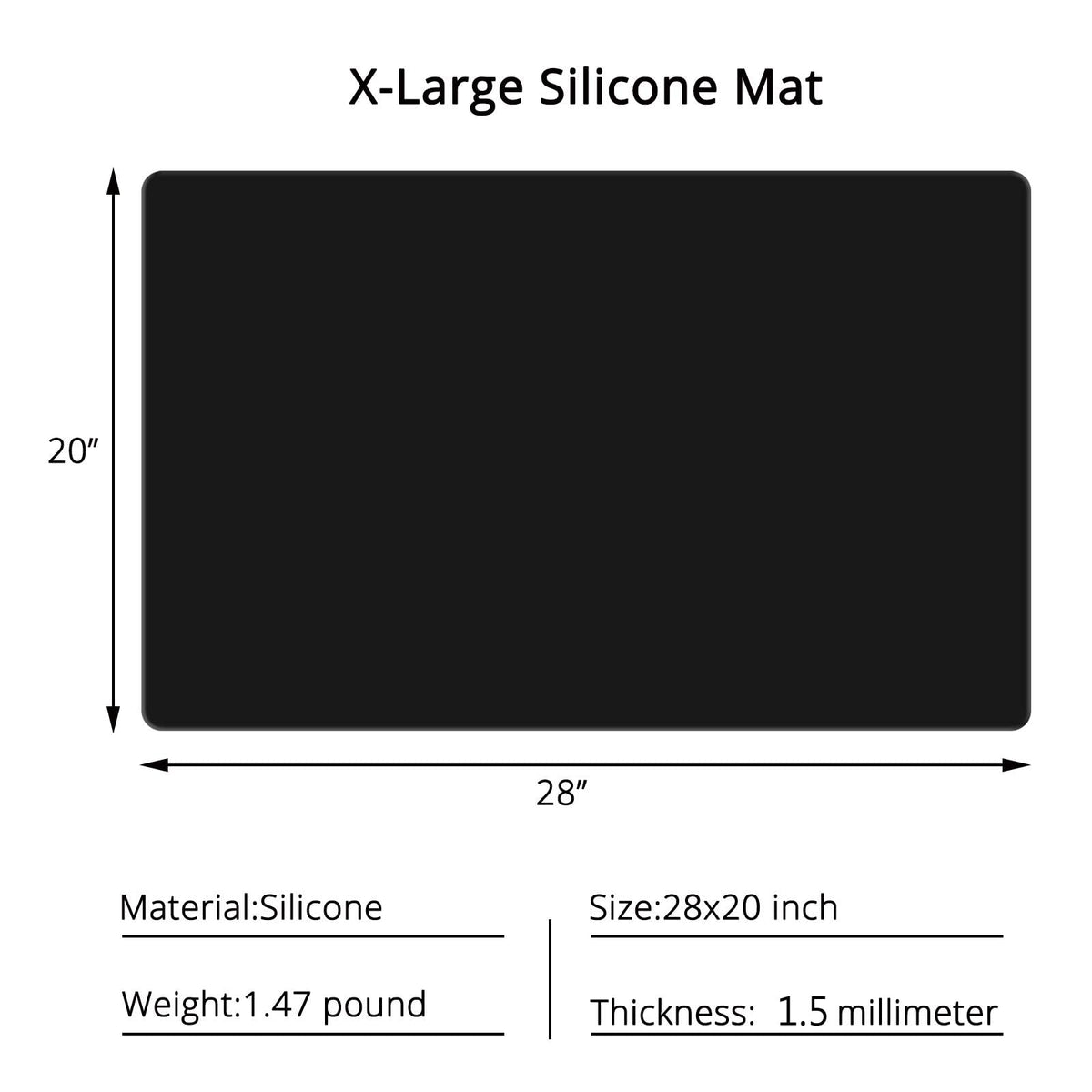 Gartful silicone mat with non-slip bottom keeps appliances secure.