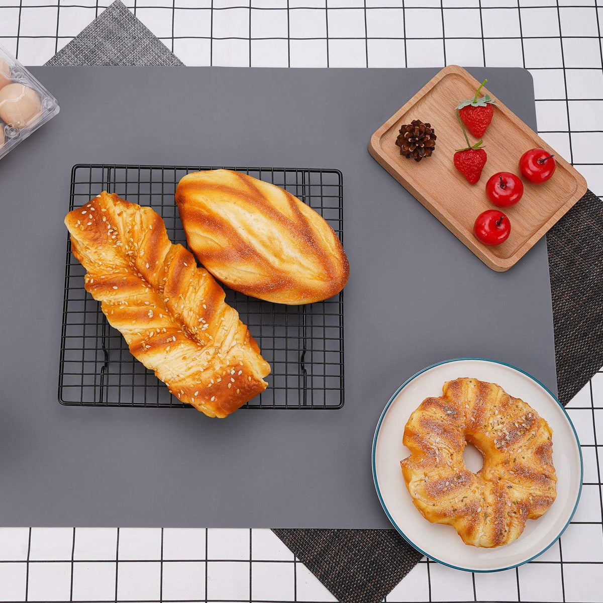 Gartful dark gray silicone mat enhances modern kitchen organization