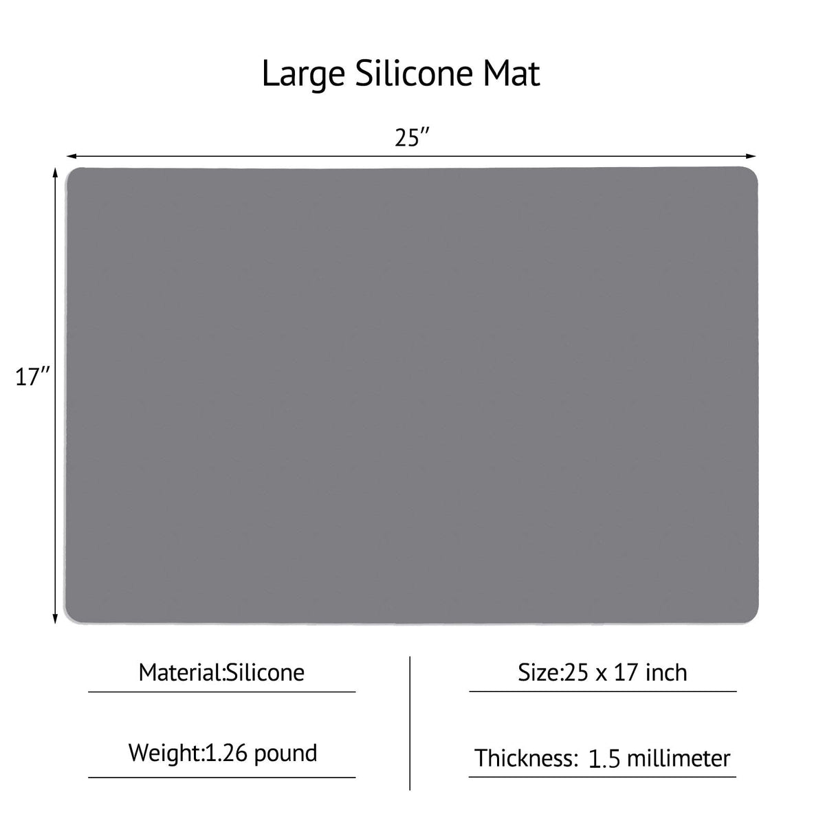 Gartful mat with non-slip bottom stays put during cooking