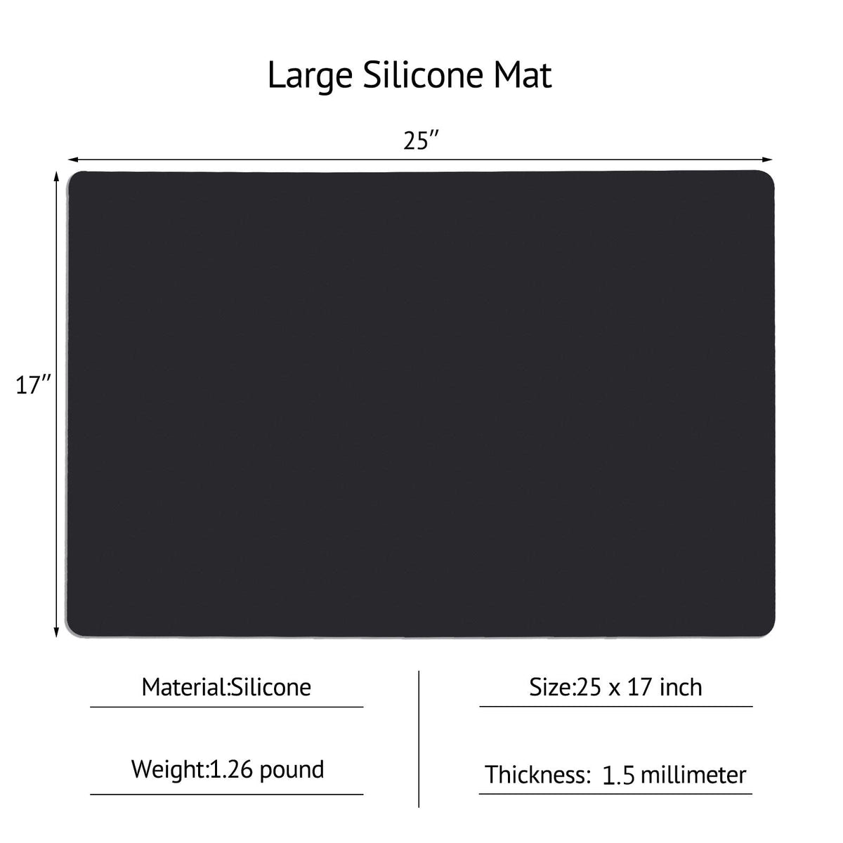 Gartful mat with non-slip bottom stays put on smooth countertops